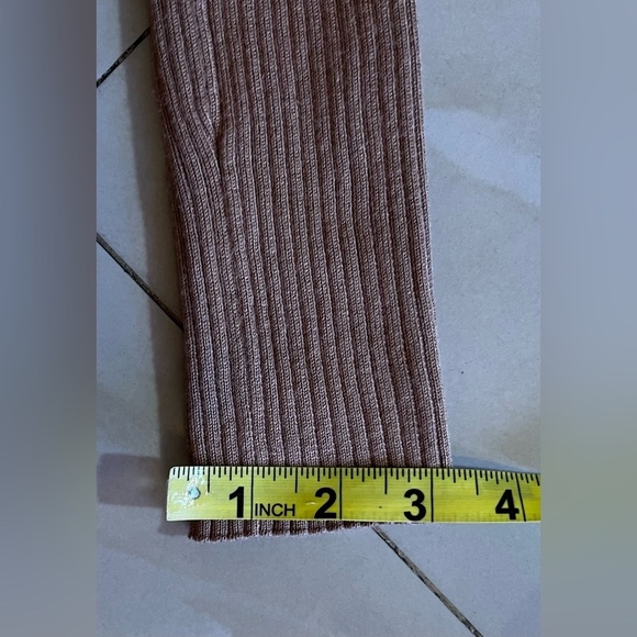 Sexy Brown Ribbed Dress High Split Say What ? Bust Line Plum  Size M - Picture 16 of 16